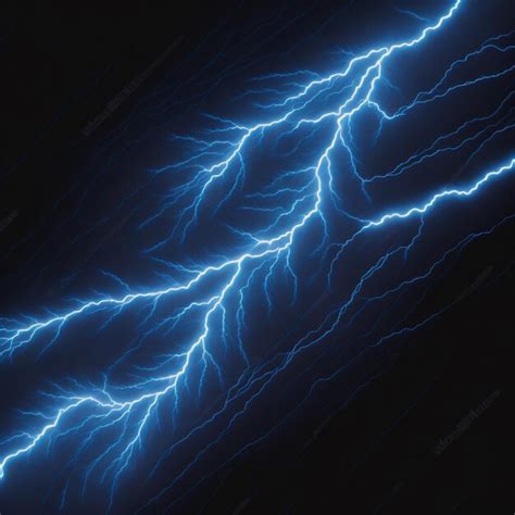 Premium AI Image | Powerful blue electric lightning abstract background