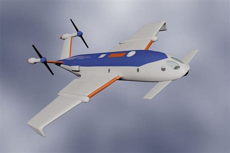 Low Poly Flying submarine concept free 3D Model .obj .3ds .fbx .dwg ...