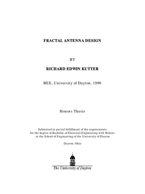 Fractal Antenna Design | PDF | Antenna (Radio) | Physical Phenomena