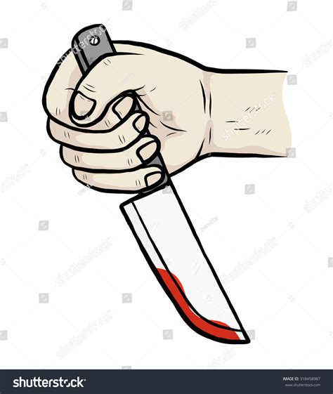 Murder Hand Knife Blood Cartoon Vector 库存矢量图（免版税）318458987 | Shutterstock