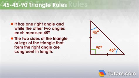 45-45-90 Triangle - Rules, Formula & Theorem