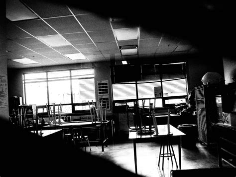 empty classroom Black And White Photography, Protest, Empty, Classroom, Beautiful, Black White ...