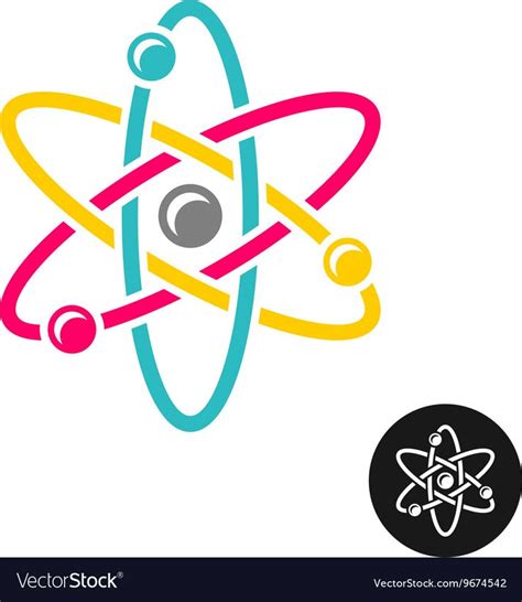 Atom logo Colorful physics science concept symbol. Download a Free ...