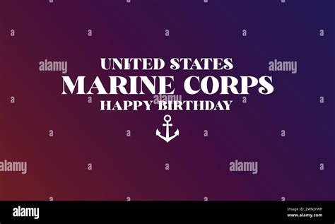 United states Marine Corps Happy Birthday Stylish text with usa flag illustration design Stock ...