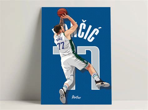 Luka Doncic Poster, Dunking Poster, NBA Poster, Basketball Slam Dunk ...