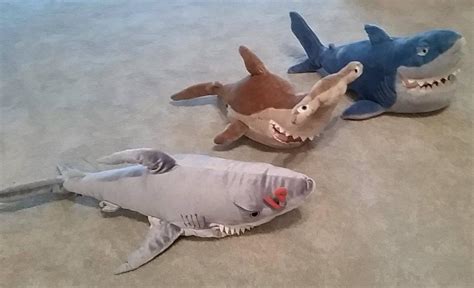 Disney Store Bruce Chum Anchor Shark Plush Puppet Lot Finding Nemo ...