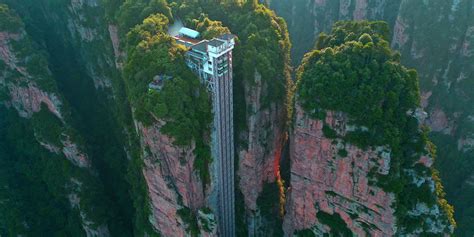 Bailong Elevator, the Highest Outdoor Elevator in the World, Would you ...