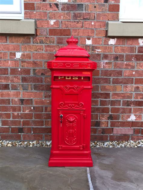 METZ Large Red Letter Box Post Box Mail Letterbox Drop Tall Free ...