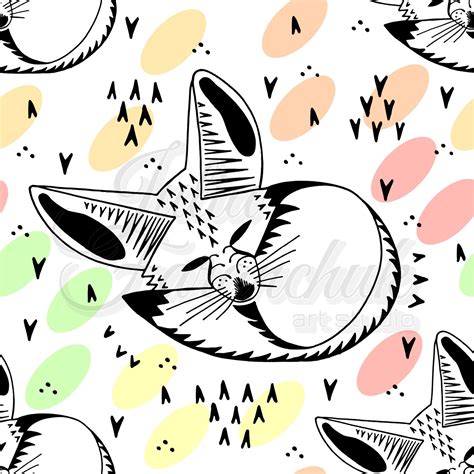 Fennec Fox Clipart. Cute Linear Vector Illustration. Set of 2 | Etsy