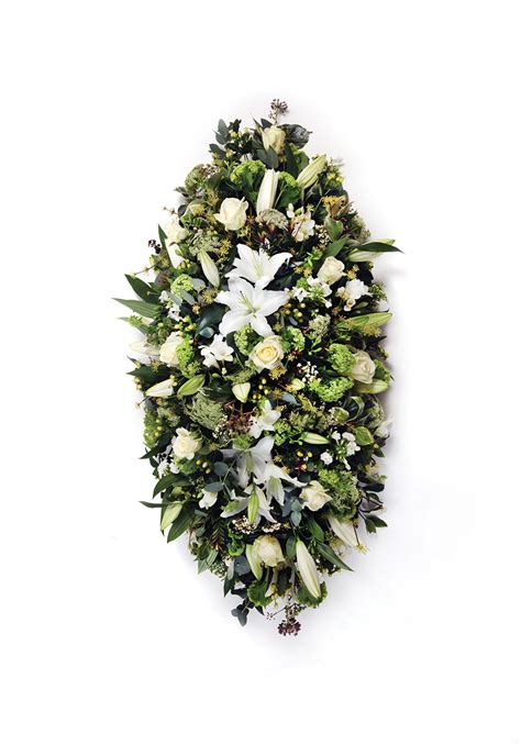 Casket spray funeral flowers by funeral florist Rose&Mary