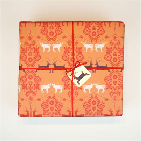 reindeer christmas wrapping paper by prism of starlings | notonthehighstreet.com