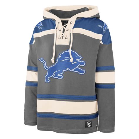 Detroit Lions Men's Superior Lacer Hoody - Vintage Detroit Collection