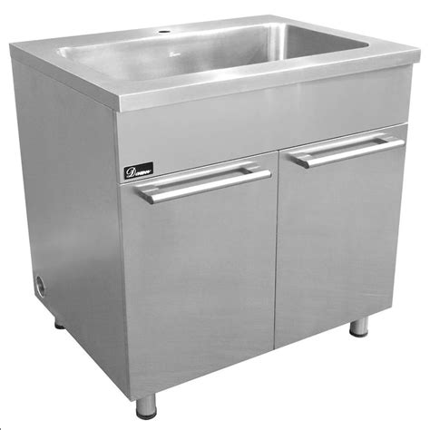 Stainless Steel 36" Sink Base Cabinet with Integral Sink | SSC3636