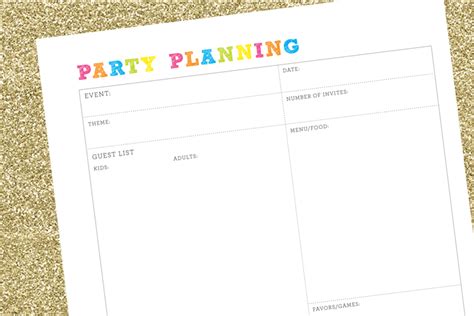 Party Planning Checklist :: FREE Printable Party Planner – 505 Design, Inc