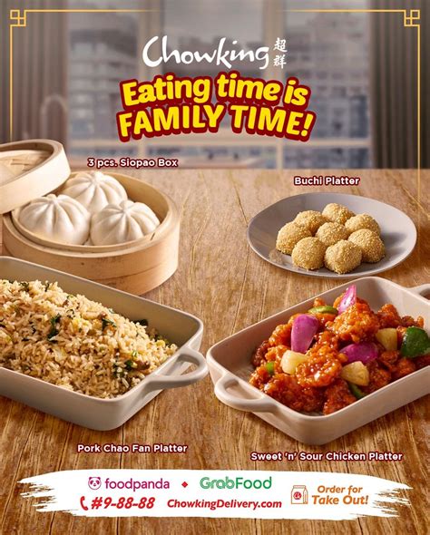 Chowking offers platters of chao fan, siomai, buchi, fried chicken