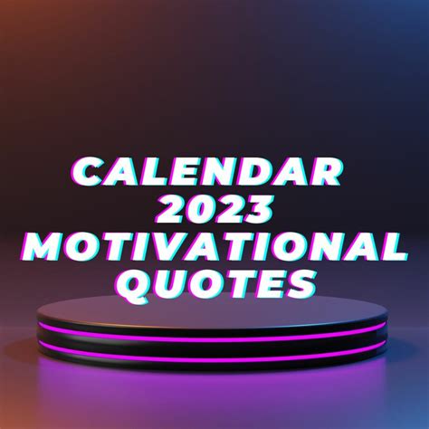 Calendar 2023 Motivational Quotes - MasterBundles