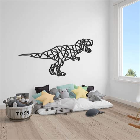 Geometric Dinosaur 3D Wall Art - Moonwallstickers.com