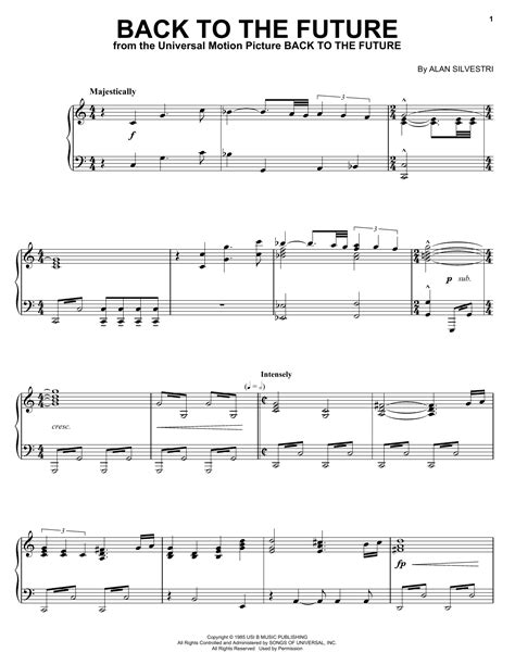 Back To The Future | Sheet Music Direct