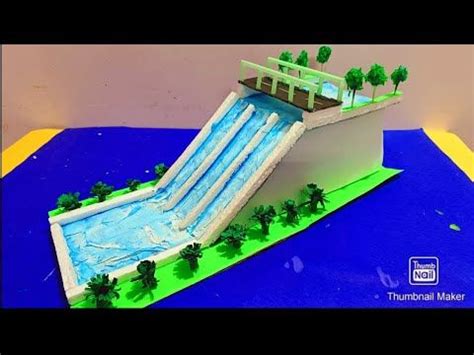 Water Dam model making from cardboard| Hydropower energy model for ...