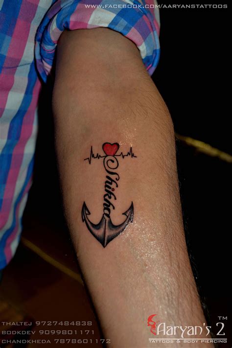 Heartbit‬ ‪#‎Anchor‬ ‪#‎Haert‬ with ‪#‎Name‬ ‪#‎Tattoo‬ ‪#‎Design ...