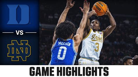 Duke vs. Notre Dame Game Highlights | 2023-24 ACC Men’s Basketball ...