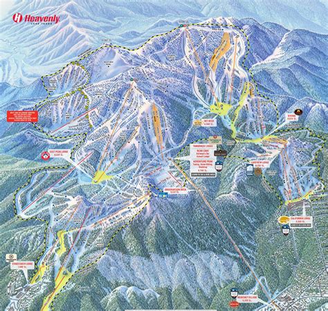 Full size piste map for Heavenly