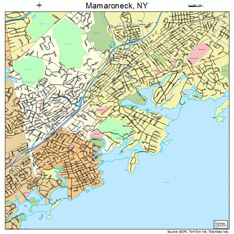 Mamaroneck New York Street Map 3644831