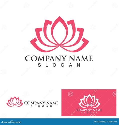 Lotus Flower Yoga Health Nature Logo Stock Vector - Illustration of ...