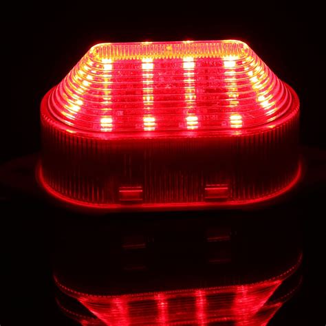 uxcell LED Warning Light Rotating Flashing Industrial Signal Alarm Tower Lamp Buzzer 90dB DC 12V ...