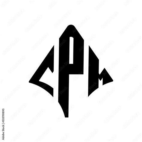 CPM letter logo design. CPM modern letter logo with black and white background. CPM creative ...