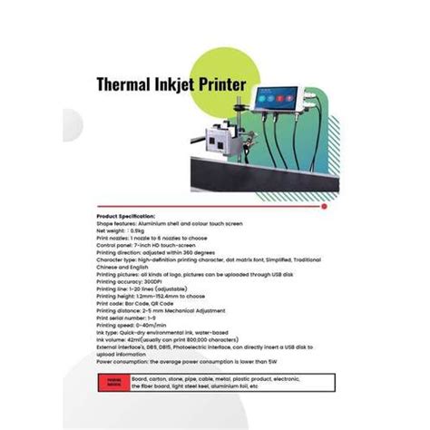 Thermal Inkjet Printer - Printech Solution