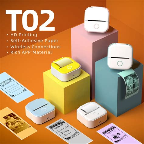 Phomemo T02 Mini Pocket Thermal Printer Wireless Bluetooth Photo Label ...