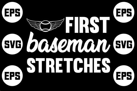 First Baseman Stretches Graphic by HASSHOO · Creative Fabrica