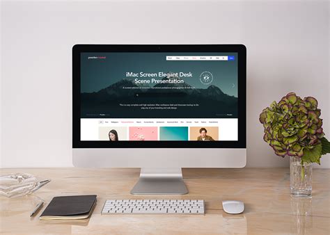 Desk iMac Free Mockup — Free Mockup World