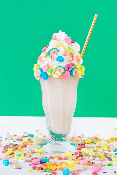 Rainbow Cereal Milkshake | Recipe | Milkshake recipes, Rainbow food, Desserts