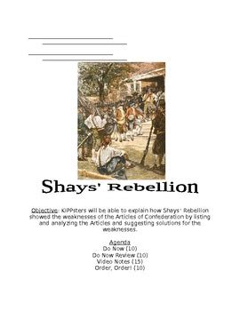 Shay's Rebellion & Growing Problems with Articles of Confederation ...