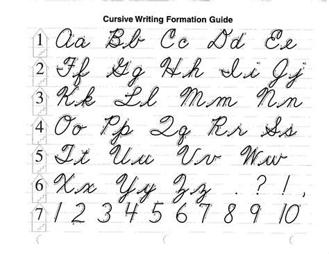 Alphabet In Cursive Printable
