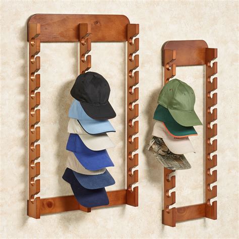 Wood Cap Display Wall Rack - holds up to 30 hats