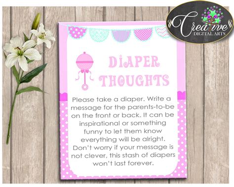 Stars Baby Shower Diaper Thoughts Printable Boy Blue Gold - Etsy | Baby ...