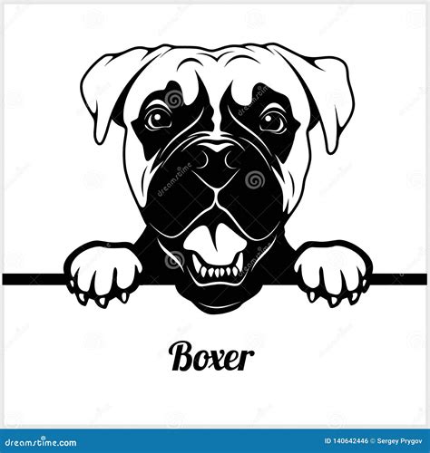 Boxer Dog Silhouette Pattern
