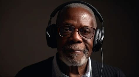 Premium Photo | Using Generative AI Grandpa is a hip elderly black man who is listening to music ...