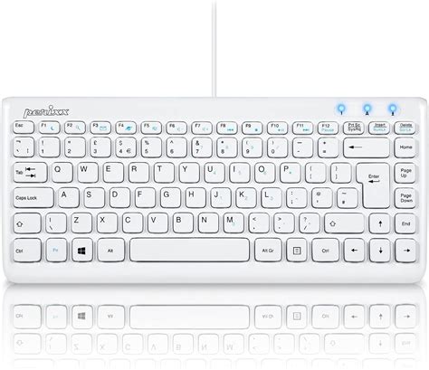 Perixx PERIBOARD-407W, Mini Keyboard - Wired USB Interface - Piano White - 320x141x25mm ...