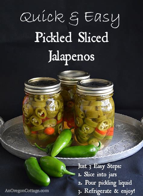 Quick & Easy Sliced Pickled Jalapenos - An Oregon Cottage