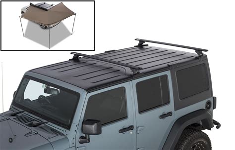 Hooke Road Hard Top Rear Roof Rack Cargo Carrier Basket Compatible With Jeep Wrangler JK ...