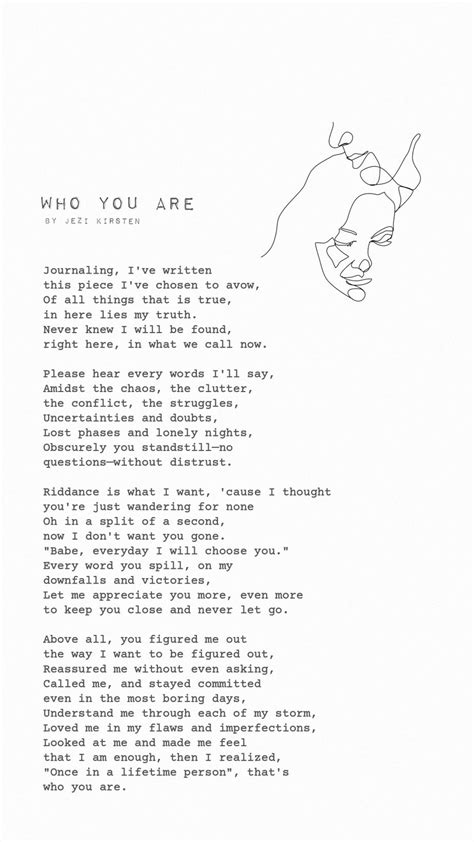 Who You Are | A Poem by Jezi Kirsten | Who am i poem, I am poem, Poems