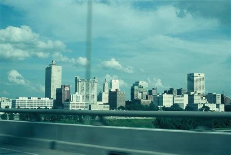 A view of (1970-80 ca) downtown Memphis,TN skyline as seen from the "M ...