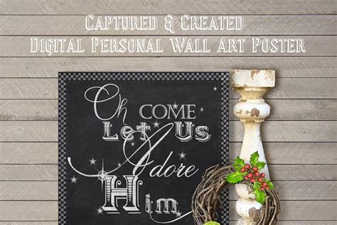 Oh Come Let Us Adore Him Sign | Custom-Designed Graphic Objects ...