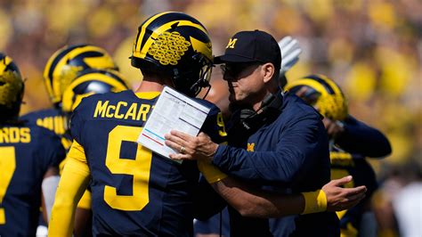 Michigan football coach Jim Harbaugh could be suspended by Big Ten