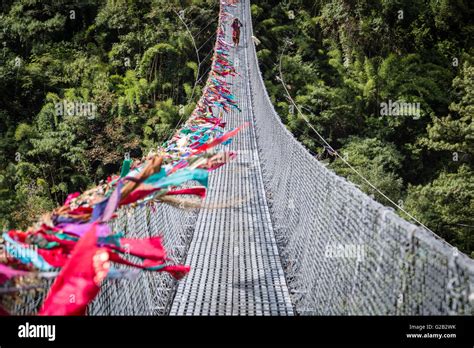 Hanging bridge of ghasa nepal hi-res stock photography and images - Alamy