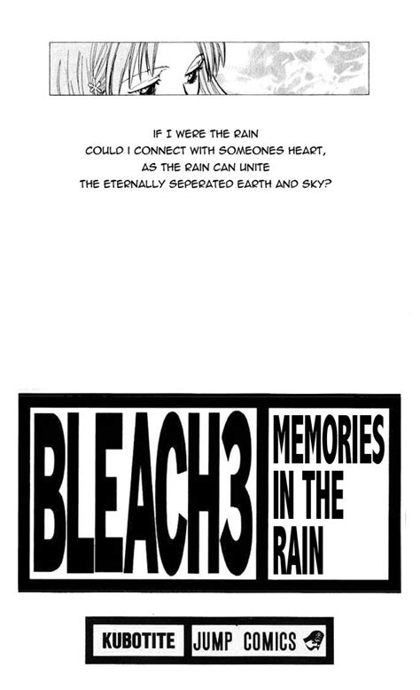 Bleach Vol. 03 - "If I were the rain could I connect with someone's ...